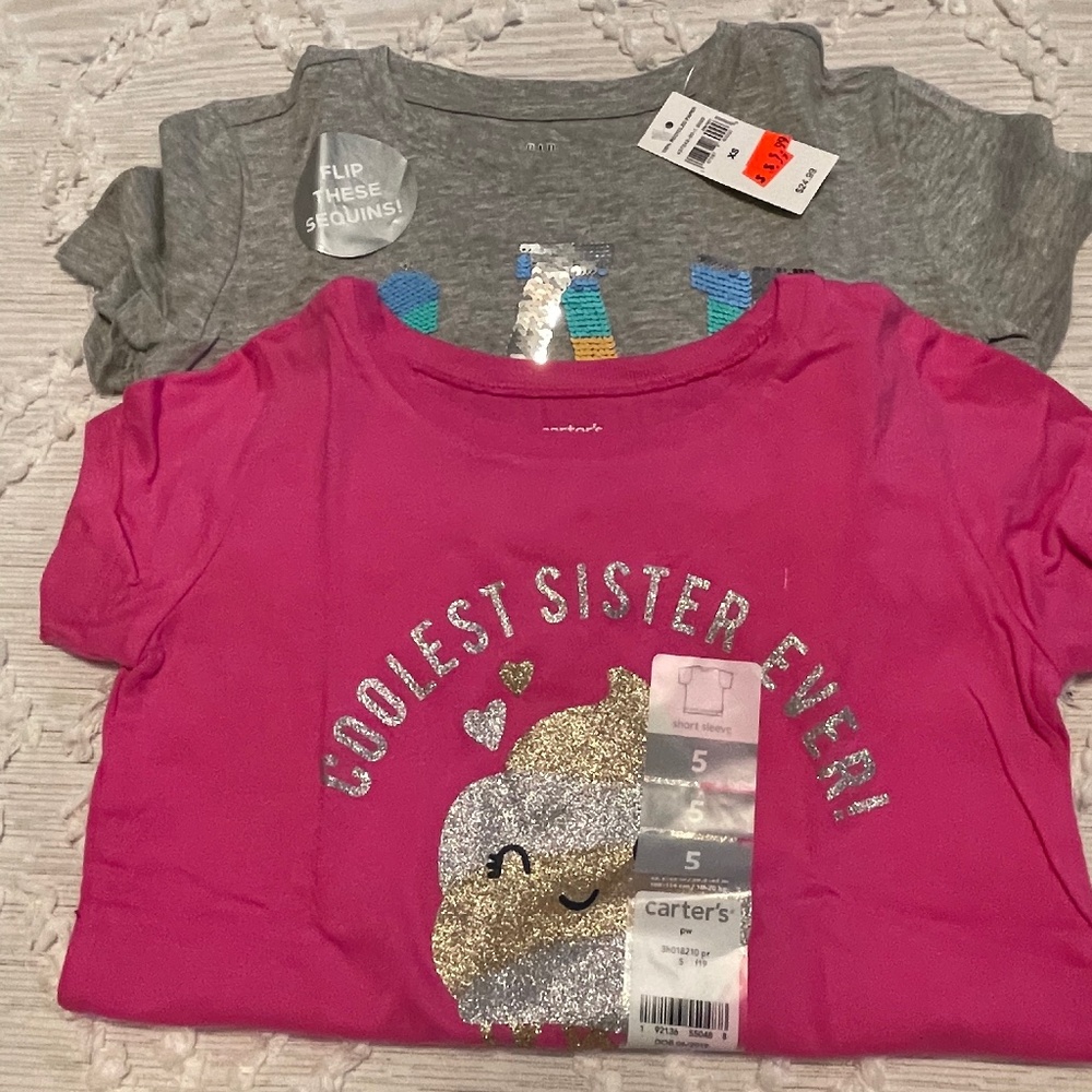 NWT Girls 5T t-shirts (2)